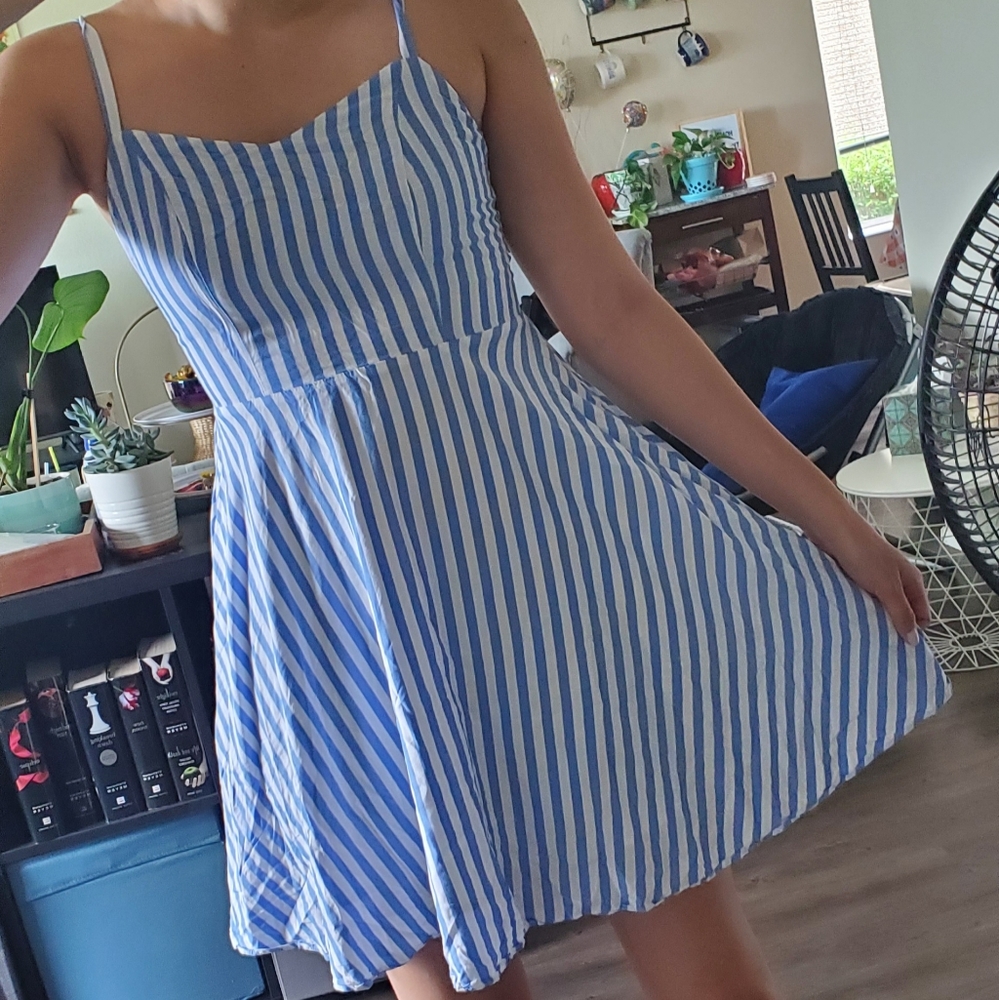 Old Navy Blue Striped Dress